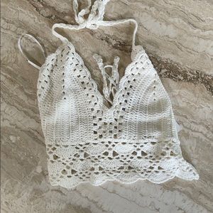 Crochet knit top
